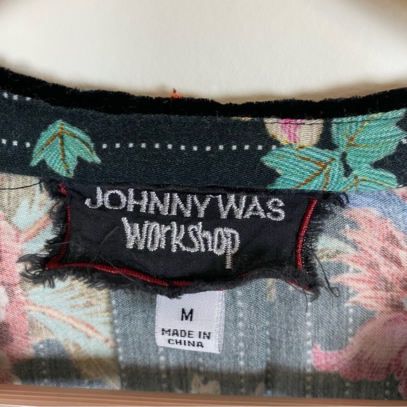 Johnny Was 🌺 Worksh "Spanish Steps"  Floral Blouse M - Picture 10 of 12